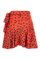 Printed viscose mini skirt -  | Wise
