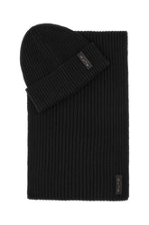 Black stretch wool blend set -  | Wise