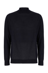 Midnight blue wool blend sweater -  | Wise