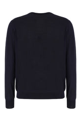 Midnight blue wool blend sweater -  | Wise
