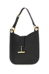 Black leather small Tara shoulder bag -  | Wise