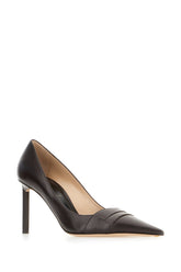 Dark brown leather pumps -  | Wise