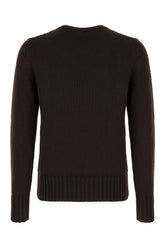 Dark brown wool sweater -  | Wise