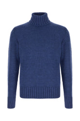 Navy blue wool sweater -  | Wise