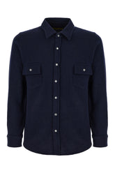 Midnight blue cashmere shirt -  | Wise