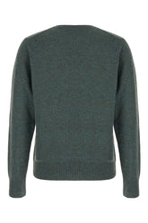 Melange green cashmere sweater -  | Wise