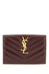 Plum leather wallet -  | Wise