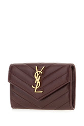 Plum leather wallet -  | Wise