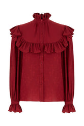 Blusa in seta vinaccia -  | Wise