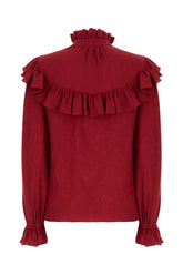 Blusa in seta vinaccia -  | Wise
