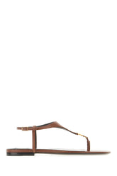 Sandali infradito in pelle marrone -  | Wise