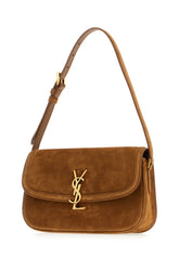 Borsa a tracolla in pelle scamosciata cammello -  | Wise