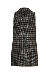 Giacca smanicata in poliestere stretch ricamato -  | Wise
