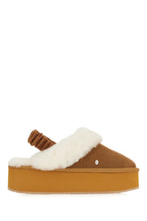 Camel suede slippers -  | Wise