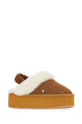 Camel suede slippers -  | Wise
