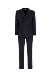 Midnight blue stretch polyester blend suit -  | Wise