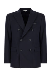 Midnight blue stretch polyester blend suit -  | Wise