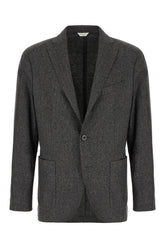 Grey wool blend blazer -  | Wise