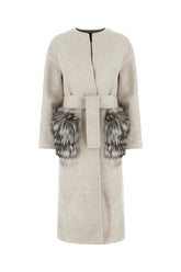 Grey wool blend coat -  | Wise