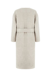 Grey wool blend coat -  | Wise