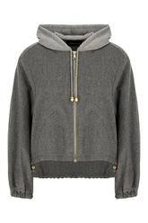 Bomber in misto lana stretch grigio -  | Wise