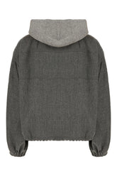 Bomber in misto lana stretch grigio -  | Wise