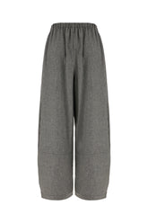 Grey stretch wool blend pants -  | Wise