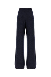 Navy blue wool blend pants -  | Wise