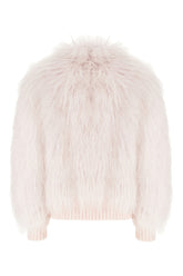 Pastel pink shearling jacket -  | Wise