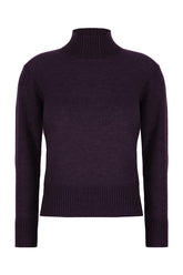 Aubergine cashmere sweater -  | Wise