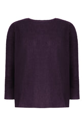 Aubergine wool blend sweater -  | Wise