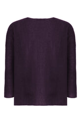 Aubergine wool blend sweater -  | Wise