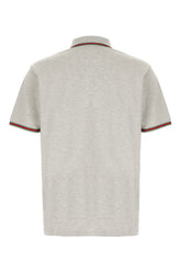 Melange grey stretch cotton polo shirt -  | Wise