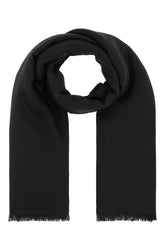 Black wool blend scarf -  | Wise