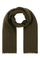 Military green wool blend scarf -  | Wise