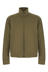 Olive green cotton blend jacket -  | Wise