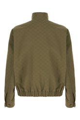 Olive green cotton blend jacket -  | Wise