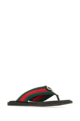 Multicolor fabric thong sandals -  | Wise