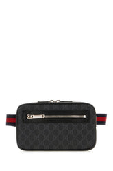 Charcoal leather belt bag -  | Wise