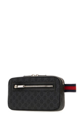 Charcoal leather belt bag -  | Wise