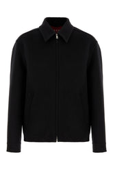 Black wool blend reversible jacket -  | Wise