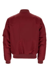 Grape polyester padded bomber jacket -  | Wise