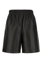 Black leather bermuda shorts -  | Wise