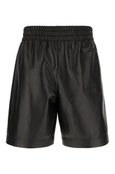 Black leather bermuda shorts -  | Wise