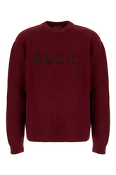 Burgundy wool blend sweater -  | Wise