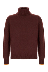 Burgundy wool blend sweater -  | Wise