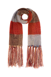 Embroidered acrylic blend scarf -  | Wise