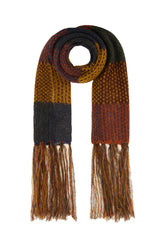 Embroidered acrylic blend scarf -  | Wise