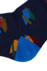 Calze in misto cotone stretch ricamato -  | Wise