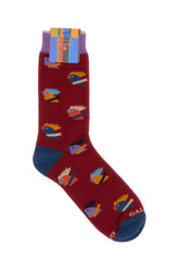 Calze in misto cotone stretch ricamato -  | Wise